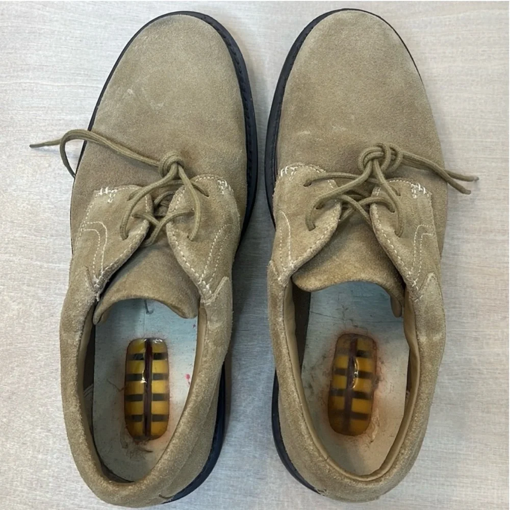 Oxford Lace Up Shoes Red Wing Tan Suede Leather Size 8